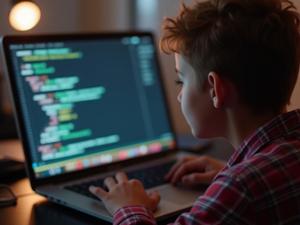 Group of students coding during a web development course